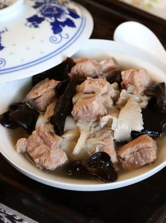 Seafood Mushroom and Fungus Pork Rib Soup recipe