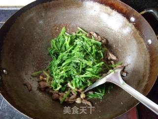 A Good Dish for Nourishing Blood ----- Stir-fried Pork Liver with Spinach recipe
