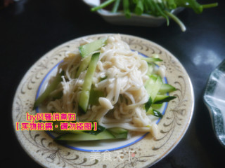 Cucumber Salad with Enoki Mushrooms recipe