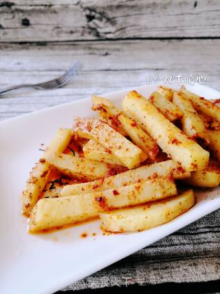 Spicy Dry Stir-fried Potato Chips recipe