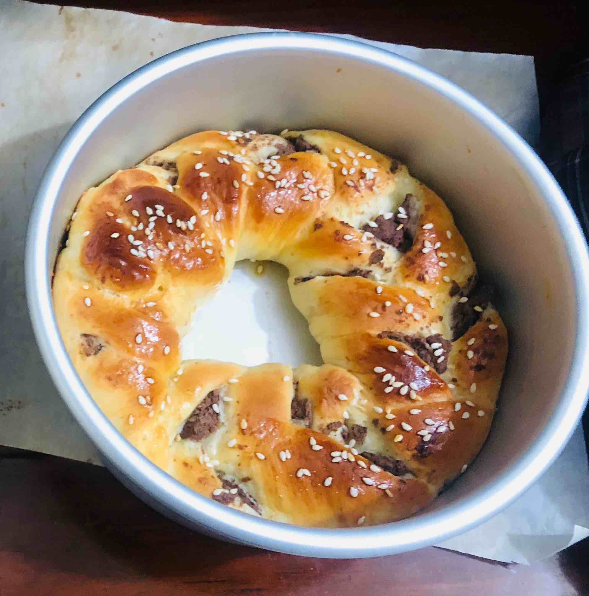 6 Three-strand Red Bean Paste Braided Bread recipe