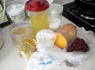 Children's Favorite-pumpkin Glutinous Rice Bean Paste Cake recipe