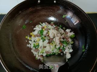 Pumpkin Fried Rice with Braised Pork and Vegetables recipe