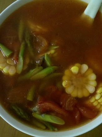 Asparagus, Corn, Tomato Soup recipe