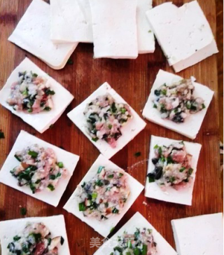 Meat Stuffed Tofu recipe