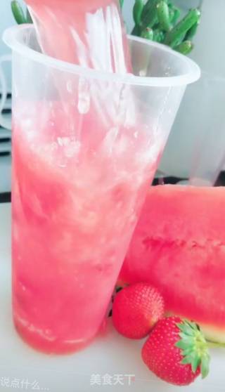 Watermelon Strawberry Milk Cover Tea recipe