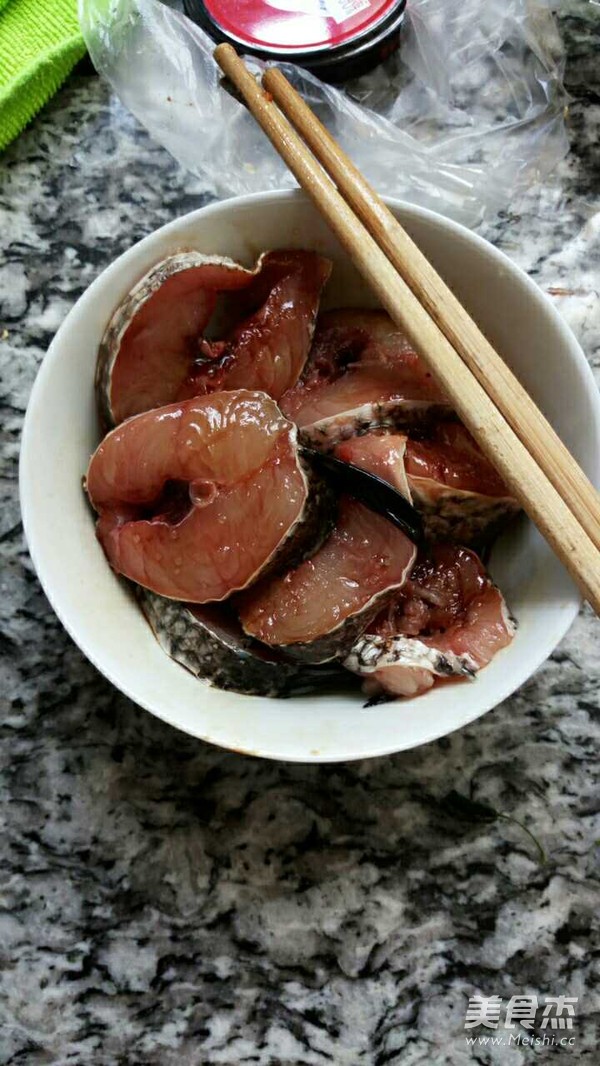 Braised Black Fish with Okra recipe