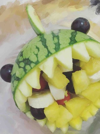 Shark Watermelon Fruit Salad recipe