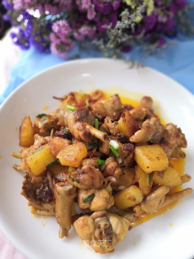 Braised Chicken Nuggets with Potatoes recipe