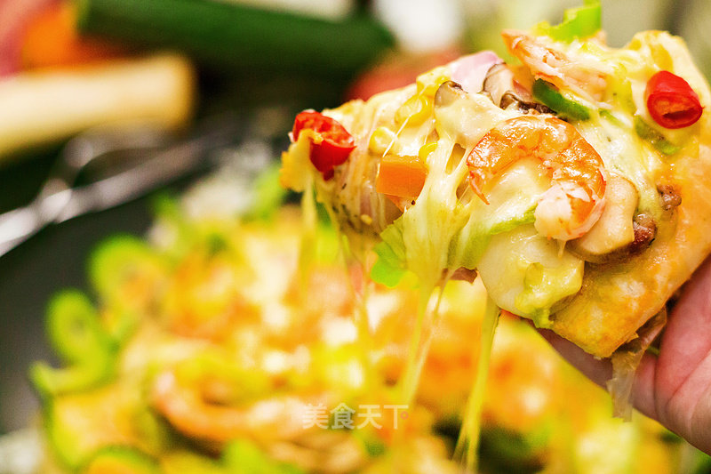 Sea and Land Fresh Pizza-winners of Lezhong Colorful Summer Baking Competition recipe