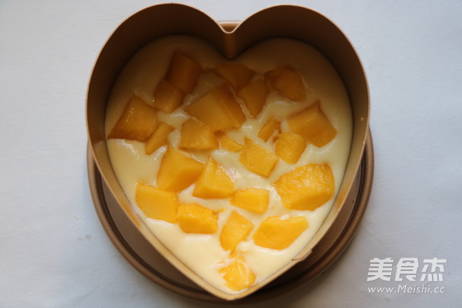 Heart Shaped Mango Cheese Mousse recipe