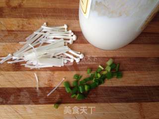 Steamed Egg with Enoki Mushroom recipe