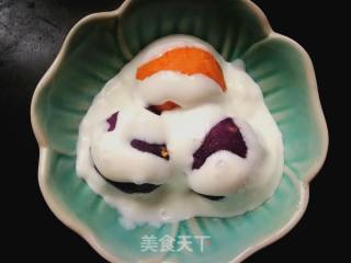 Two-color Potato Ball Yogurt Cover recipe