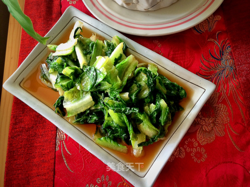 Healthy, Light and Delicious-mixed Lettuce in Oyster Sauce recipe