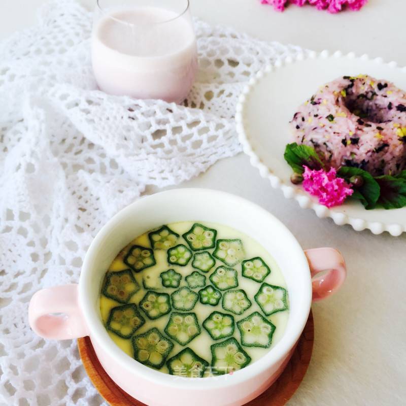 Okra Steamed Custard recipe