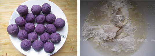 Puff Pastry Purple Sweet Potato Balls recipe