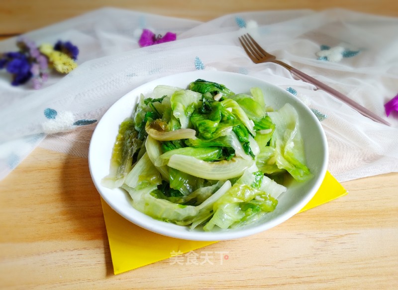#家常菜#lard and Garlic Lettuce recipe