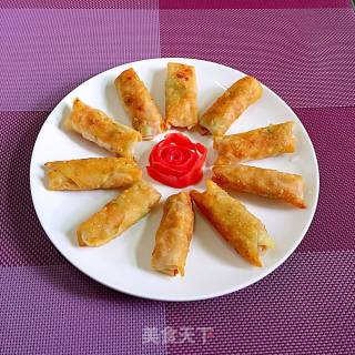 Pan-fried Wonton Skin Potato Spring Rolls recipe