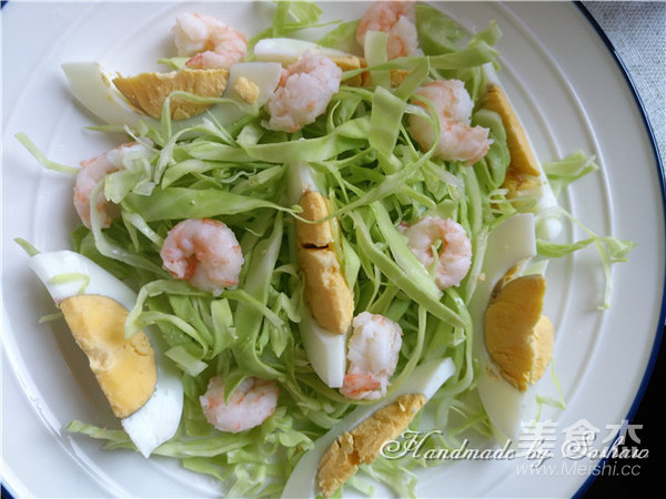 Shrimp, Egg and Cabbage Salad recipe