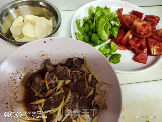 Fried Beef with Potato Chips recipe