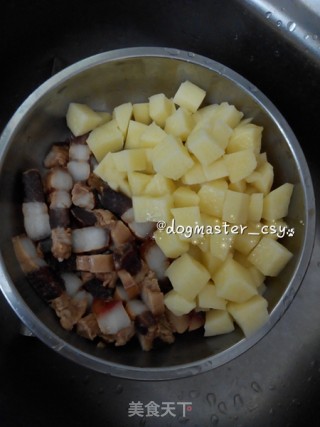 Bacon and Potato Braised Rice recipe