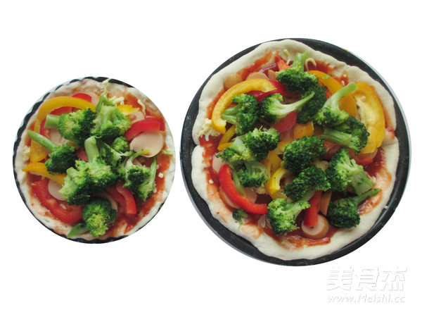 Ham and Vegetable Pizza recipe