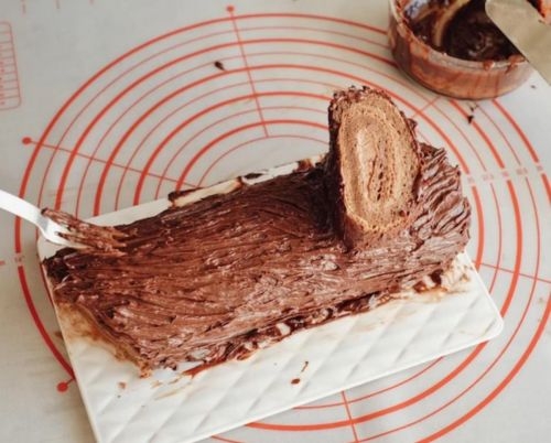 Christmas Perfect Match-wood Cake, Chocolate-controlled Favorite recipe