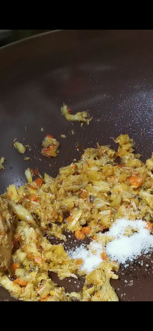 Fried Rice with Crab Noodles recipe