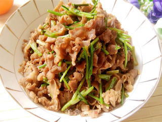 Stir-fried Lamb with Coriander Sticks recipe