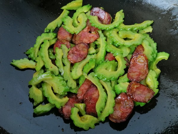 Stir-fried Sausage with Bitter Gourd recipe