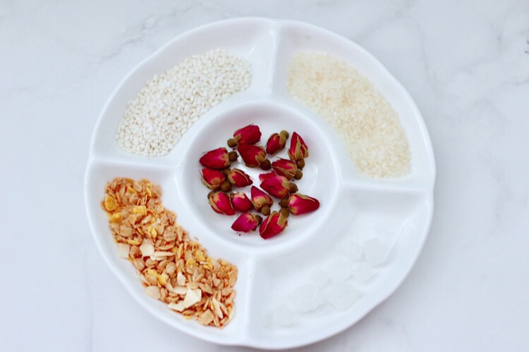 Rose Flower Fruit Oatmeal Rice Cereal recipe