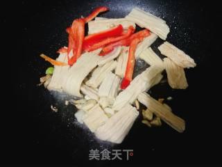 Stir-fried Yuba with Lettuce and Vegetables recipe