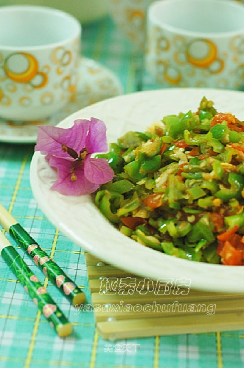 Stir-fried Green Peppers with Tomatoes recipe