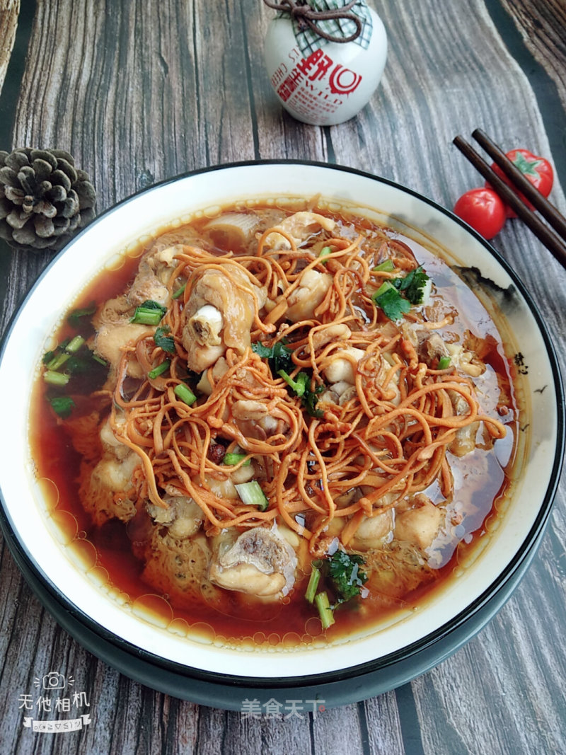 Steamed Chicken with Cordyceps Flower recipe