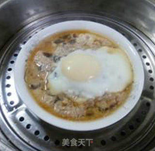 Steamed Minced Pork with Mushrooms and Eggs recipe
