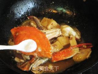 Stir-fried Red Bean Cake with Swimming Crab recipe