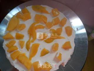 Mango Flower Cream Cake recipe