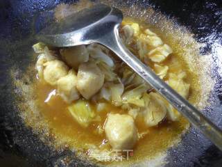 Curry Cuttlefish Balls and Cabbage recipe