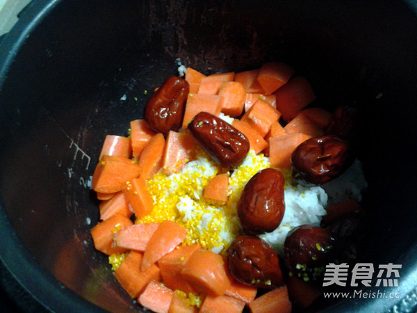 Polenta with Carrots and Red Dates recipe