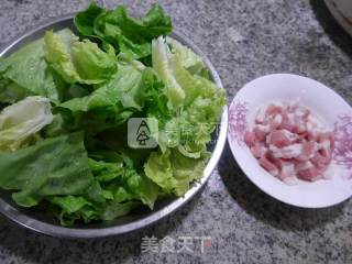 Stir-fried Pork Belly with Lettuce recipe