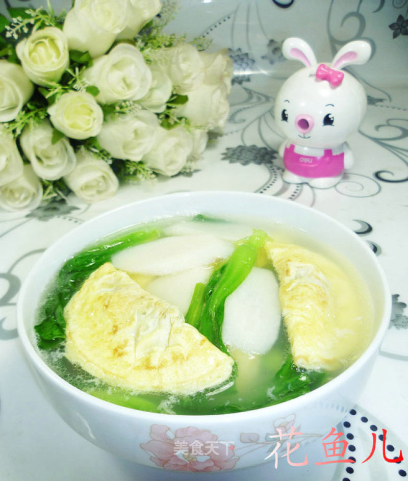 Chicken Festive Egg Dumplings and Yam Soup recipe