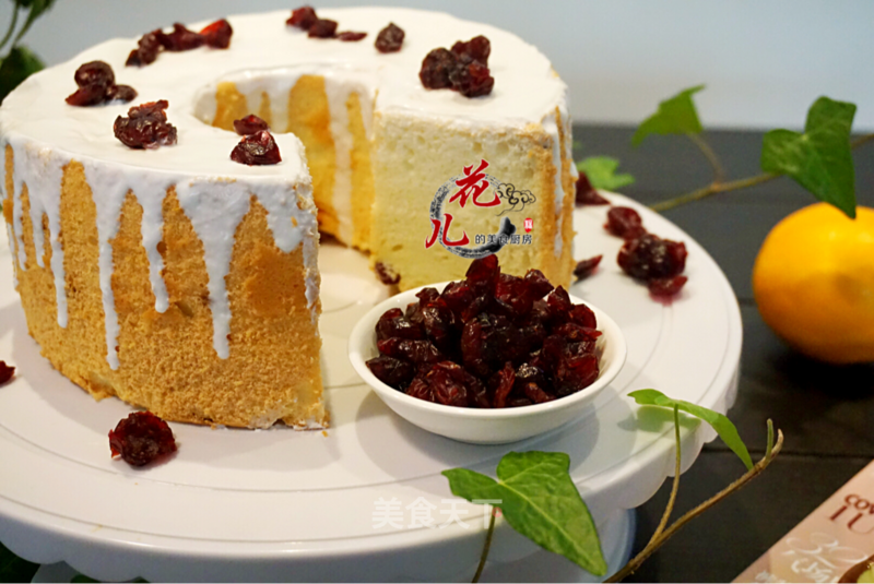 Sweet and Sour Cranberry Chiffon Cake recipe