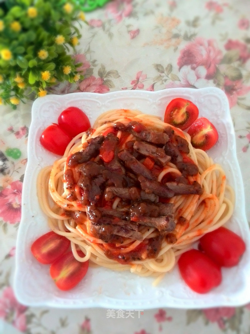 Steak Spaghetti + Passion Juice [zixuan's House] recipe