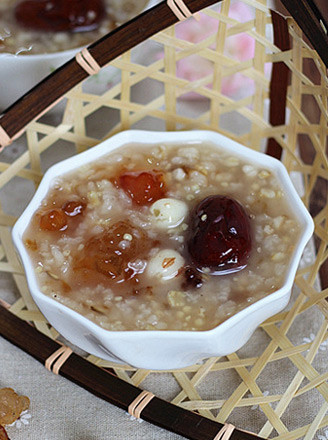 Peach Gum Barley Congee recipe