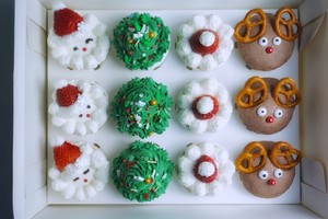 🎄christmas Models｜cupcakes｜super High Value｜super Cute｜christmas Hat｜christmas Tree｜elk｜santa Claus recipe