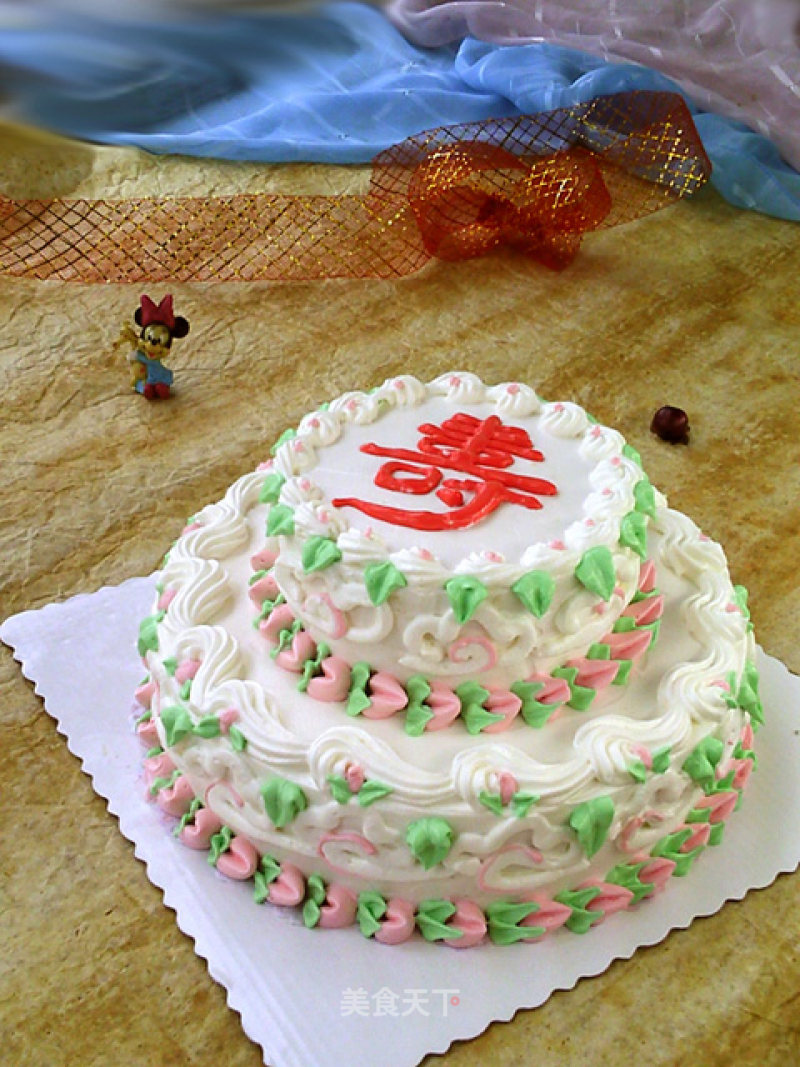 Decorated Cake: Xiangyun Tuo Shou recipe