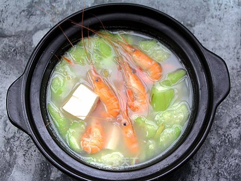 Shrimp Tofu Loofah Soup recipe