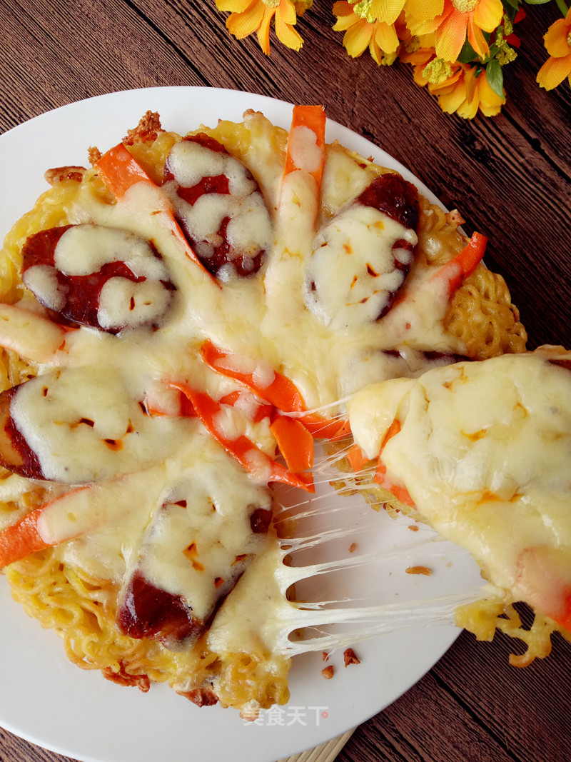 Instant Noodle Pizza recipe