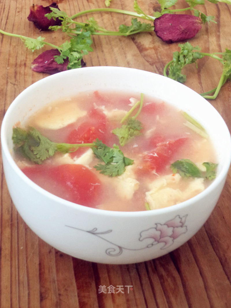 Rice Cooker Tomato and Egg Soup recipe