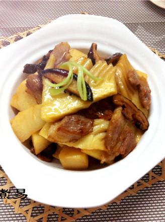 Stir-fried Double Winter with Pork recipe